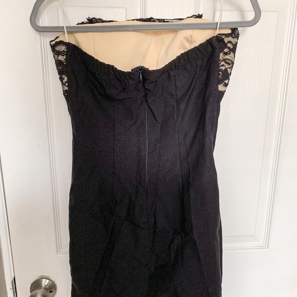 Black and Tan size medium stretchy semi formal Mystic dress. - Picture 3 of 6